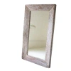 Kalalou Solid Wood Rectangle Mirror In White