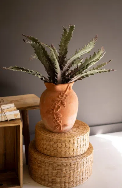 Kalalou Terracotta Urn With Vine Detail