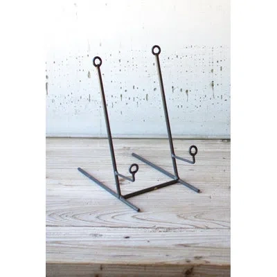 Kalalou Wire Easel Plate Stand – 10.5" H Handcrafted Display Holder, Set Of 6 In Multi