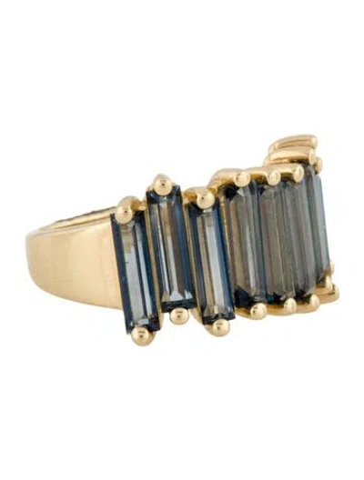 Pre-owned Kalan By Suzanne Kalan 14k Topaz Amalfi Stacker Half Band Ring In Multi