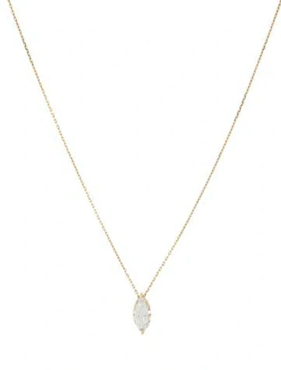 Pre-owned Kalan By Suzanne Kalan 14k Topaz Pendant Necklace, 18" In Multi