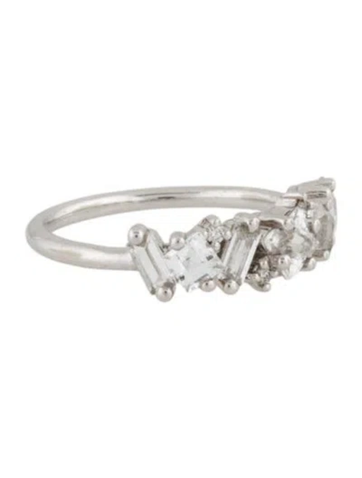 Pre-owned Kalan By Suzanne Kalan Topaz & Diamond Amalfi Blend Half Band In Multi