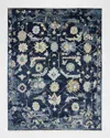 Kalaty Rug Corporation Afina Hand-knotted Rug, 12' X 15' In Navy Denim