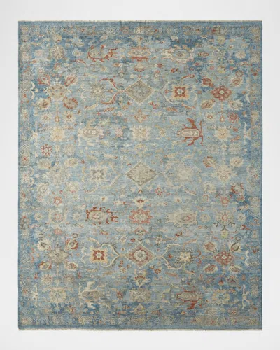 Kalaty Rug Corporation Ailani Hand-knotted Rug, 10' X 14' In Vintage Denim