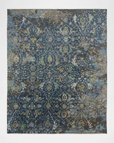 Kalaty Rug Corporation Carlino Hand-knotted Rug, 12' X 15' In Blue