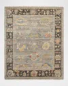 Kalaty Rug Corporation Eleanor Gray Hand-knotted Rug, 12' X 15' In Grey Flannel/bark
