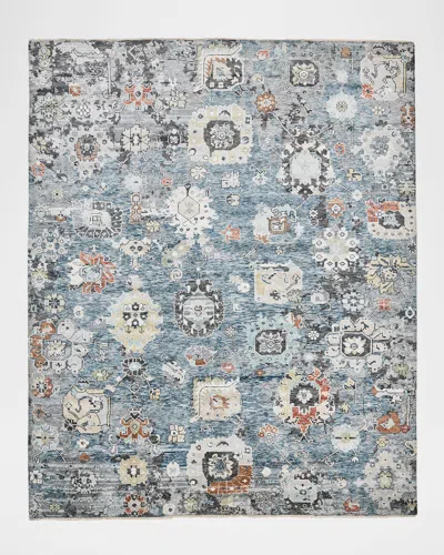 Kalaty Rug Corporation Ezra Hand-knotted Rug, 12' X 15' In Tonal Blues