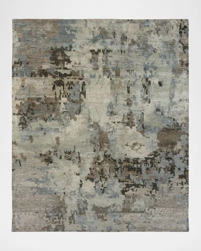 Shop Kalaty Rug Corporation Frederick Hand-knotted Rug, 12' X 15' In Earth &amp; Water