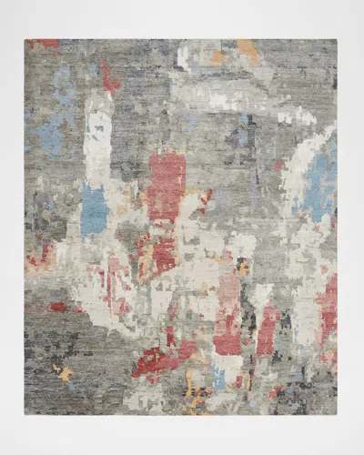 Kalaty Rug Corporation Genevieve Hand-knotted Rug, 12' X 15' In Granite/multi