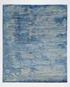 Kalaty Rug Corporation Margaret Hand-knotted Rug, 12' X 15' In Capri Blue