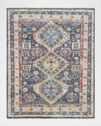 Kalaty Rug Corporation Oliver Hand-knotted Rug, 12' X 15' In Vintage Blues