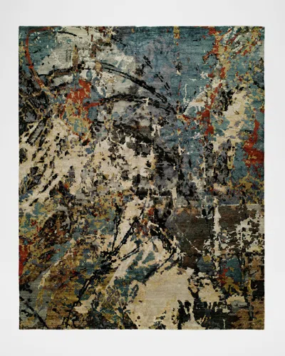 Kalaty Rug Corporation Thunder Hand-knotted Rug, 12' X 15' In Blue