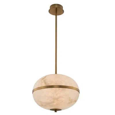 Kalco 1 - Light Single Globe Pendant In Brass