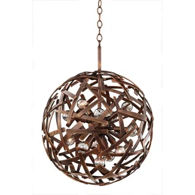 Kalco Ambassador 12 Lt Copper Patina Pendant