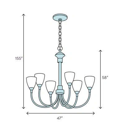 Kalco Amelie 12 - Light Dimmable Tiered Chandelier In Blue