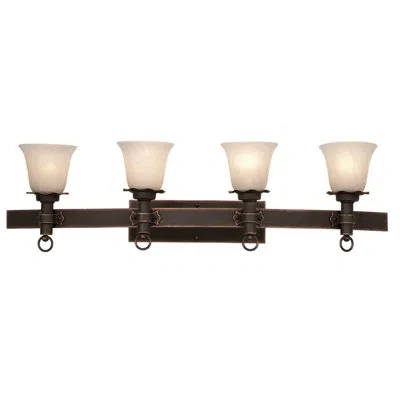 Kalco Americana 4-light Vanity Light In Antique Copper