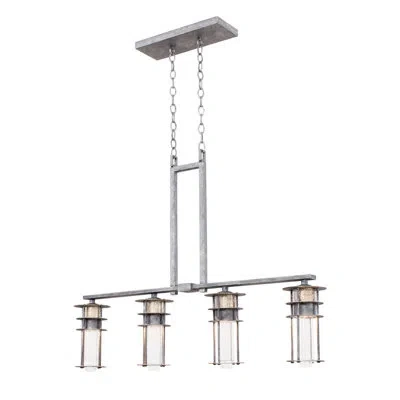 Kalco Anchorage 4 Lt Rugged Iron Linear Pendant