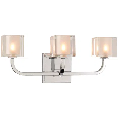 Kalco Arcata 17" Wide Chrome 3-led Bath Light