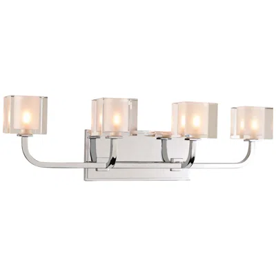 Kalco Arcata 24" Wide Chrome 4-led Bath Light