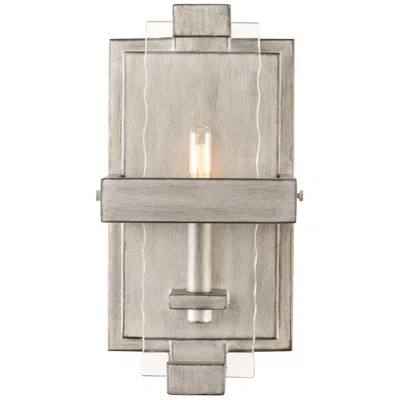 Kalco Astoria 13" High Moon Silver Industrial Wall Sconce