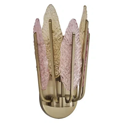Kalco Autumna 14.5-in 1 Light (40-watt) Brushed Champagne Gold Wall Sconce