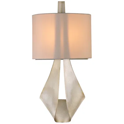 Kalco Barrymore 18 1/4"h Silk Shade Pearl Silver 2-light Wall Sconce