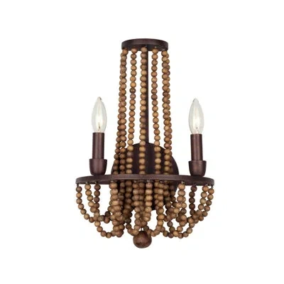 Kalco Beechwood 2 Lt Royal Mahogany Wall Sconce  In Acajou Royal;royal Mahogany