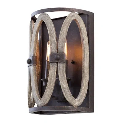 Kalco Belmont 2 Lt Florence Gold Wall Sconce  In Clear,transparent Glass;florence Gold