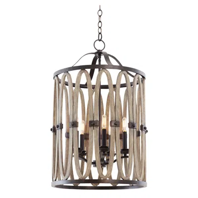 Kalco Belmont Florence Gold 19"w Wrought Iron Lantern Pendant