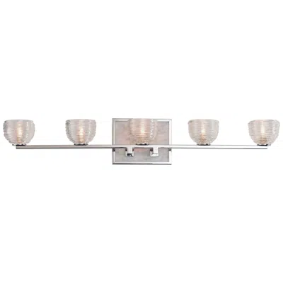 Kalco Bianco 30" Wide Polished Nickel 5-led Bath Light