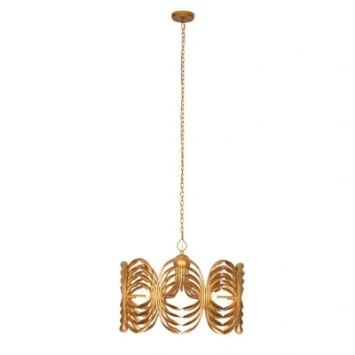 Kalco Botanica 28-in 8 Light Socket Warm Gold Chandelier