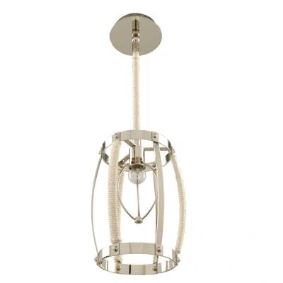 Kalco Bradbury 1 Lt Polished Nickel Pendant