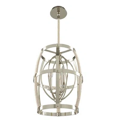 Kalco Bradbury 3 Lt Polished Nickel Pendant