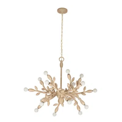 Kalco Branche 18 Lt Warm Ivory Chandelier  In Natural