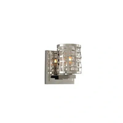 Kalco Bridgeport 1 Lt Polished Stainless Steel Bath Wall Sconce
