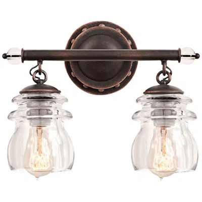 Kalco Brierfield 13 1/4" Wide Antique Copper Bath Light