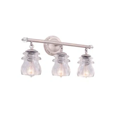 Kalco Brierfield 3 Lt Pearl Silver Vanity Light