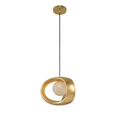 Kalco Calistoga 1 Lt Gold Leaf Pendant