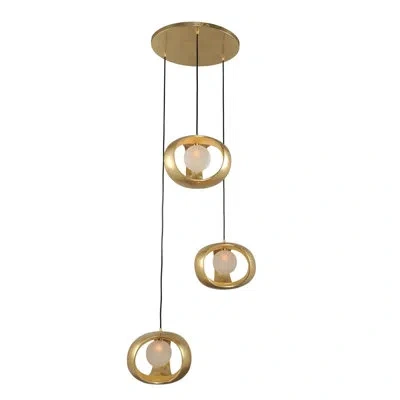 Kalco Calistoga 3 Lt Gold Leaf Multi-pendant