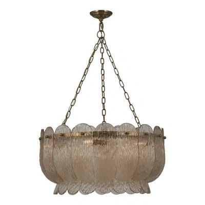 Kalco Camellia Winter Brass Chandelier