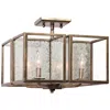 Kalco Camilla 16" Wide Rustic Silver Leaf 4-light Ceiling Light