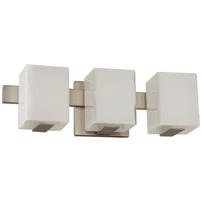 Kalco Catalina 17" Wide Satin Nickel 3-led Bath Light