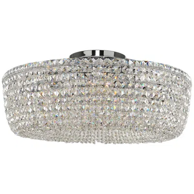 Kalco Cessano 32" Wide Polished Chrome 8-light Ceiling Light