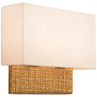 Kalco Cestino 10" High Gold Leaf Wall Sconce