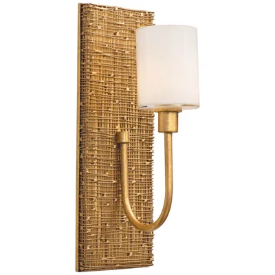 Kalco Cestino 14" High Gold Leaf Led Wall Sconce