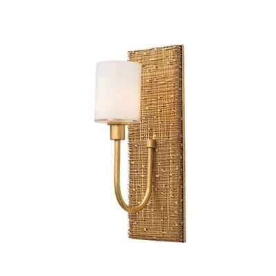 Kalco Cestino 2 Lt Gold Leaf Wall Sconce