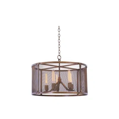 Kalco Chelsea 5 Lt Copper Patina Pendant