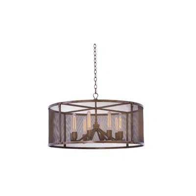 Kalco Chelsea 8 Lt Copper Patina Chandelier