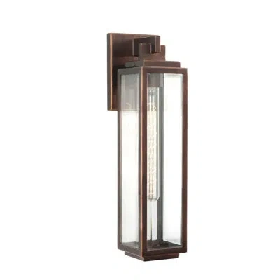 Kalco Chester Outdoor 1 Light Modern & Contemporary Outdoor Wall Light By  In Copper