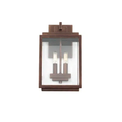 Kalco Chester Outdoor 2 Lt Copper Patina Outdoor Wall Sconce